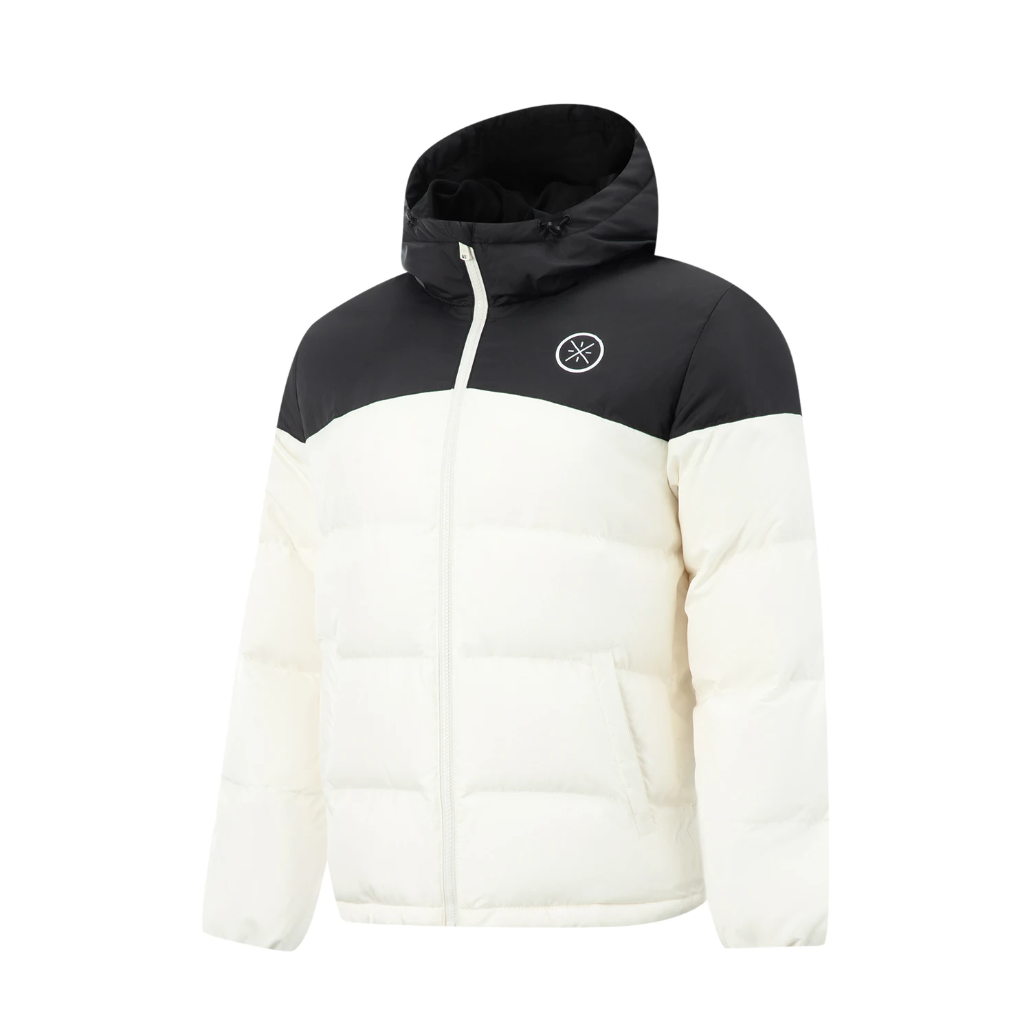 李宁韦德系列男士防泼水短款连帽羽绒服无吊牌水洗标断码特价款