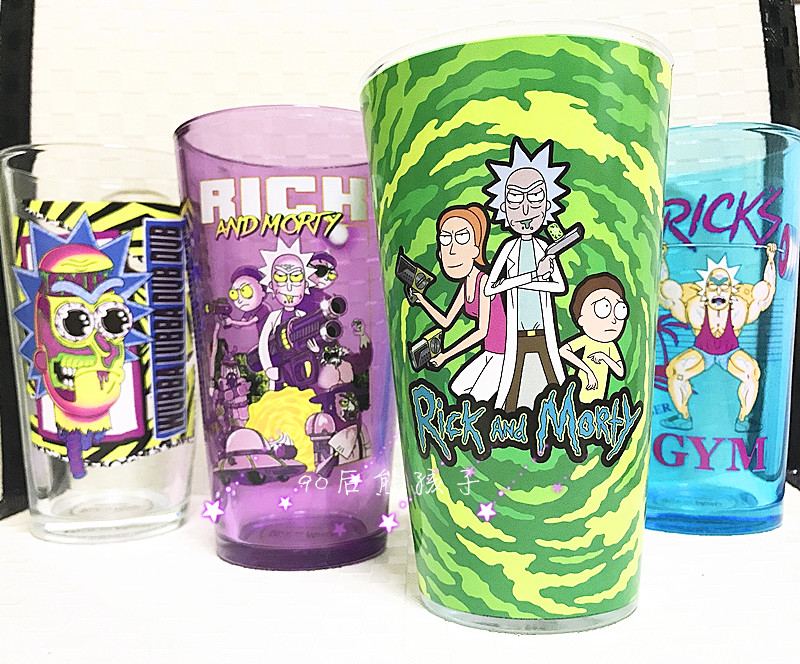 Rickand和Morty瑞克和莫蒂动画钢化玻璃杯马克杯个性大杯水杯子 餐饮具 马克杯 原图主图