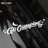 去露营汽车贴纸个性 创意GO CAMPING越野车贴反光划痕贴后挡玻璃贴
