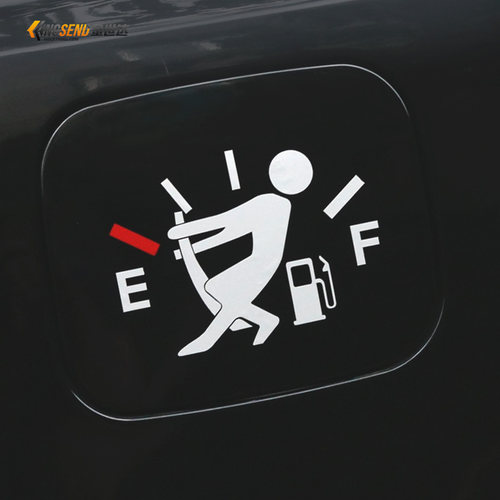 搞笑趣味划痕创意加油贴纸汽车