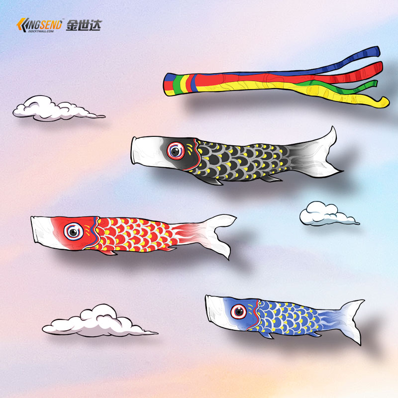 鲤鱼旗风筝改装jdm防水汽车贴纸