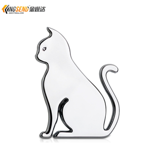 汽车个性潮牌宠物猫车标动物金属车贴尾标侧标外饰划痕装饰贴