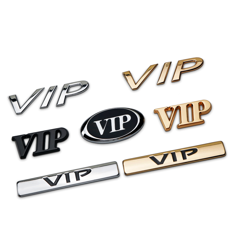 新款vip车标金属划痕侧窗叶子板