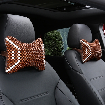 新品木珠头枕车用护颈按摩