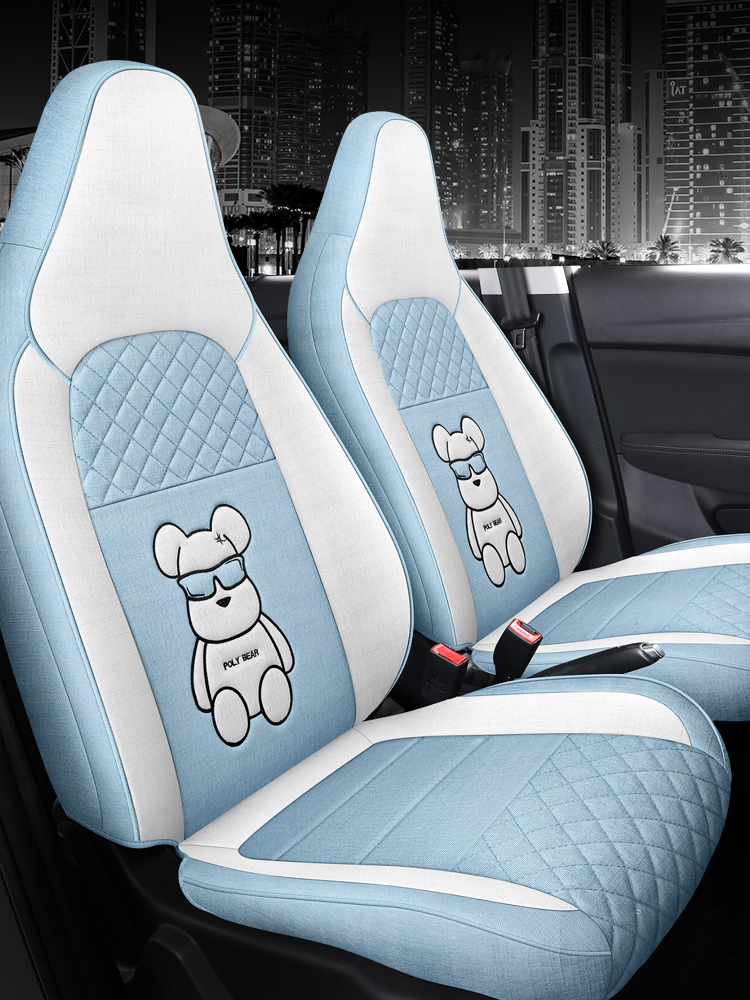 零跑T03卡通全包围座套四季亚麻