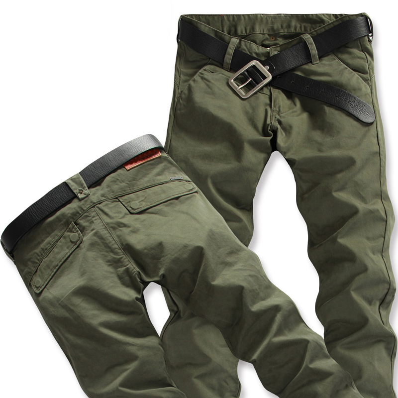 秋季新款高品质军绿色休闲裤