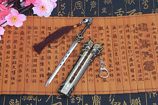 剑网3 剑三周边 BJD道具 武器模型橙武 纯阳气纯 赤霄红莲 基三