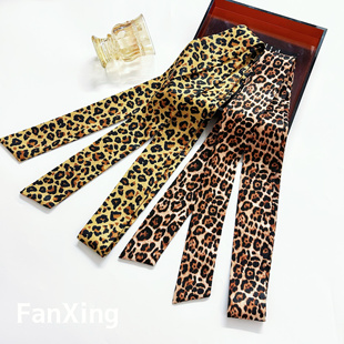 繁星原创1.8米美拉德豹纹系脖颈带女气质高级感飘带丝巾发带腰带