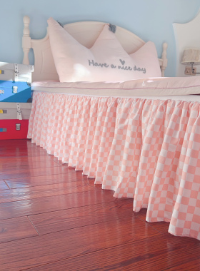 25新款魔术贴白色床裙不带床面单件床围公主下摆花边遮丑防尘防滑