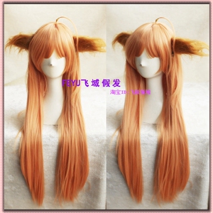 狐妖小红娘 涂山苏苏假发 涂山红红cosplay 暖金色 橘色 狐狸耳朵