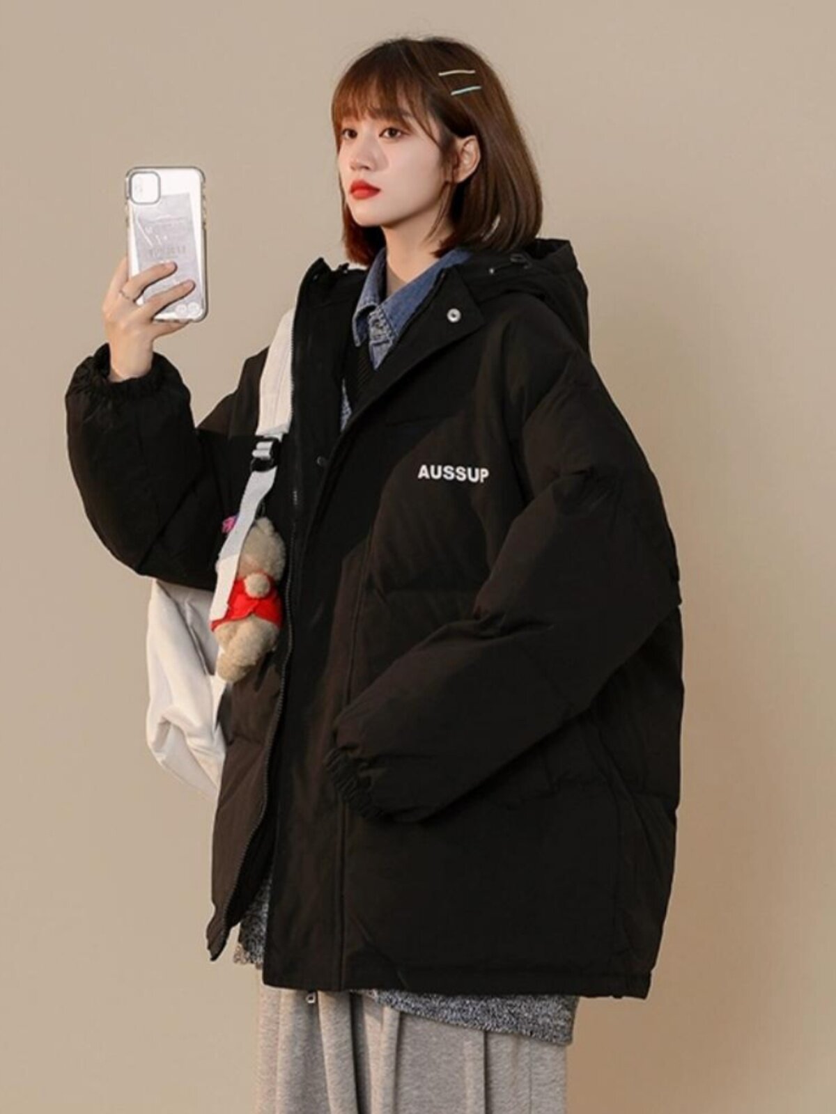 Couple's Down Jacket, New Winter Style for Women, Hooded Puffer, Thickened, Loose, Student Cotton Coat, Casual and Versatile Outerwear