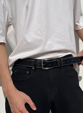 新款百搭男士皮带潮流简约裤腰带个性韩版青年学生休闲ins风裤带