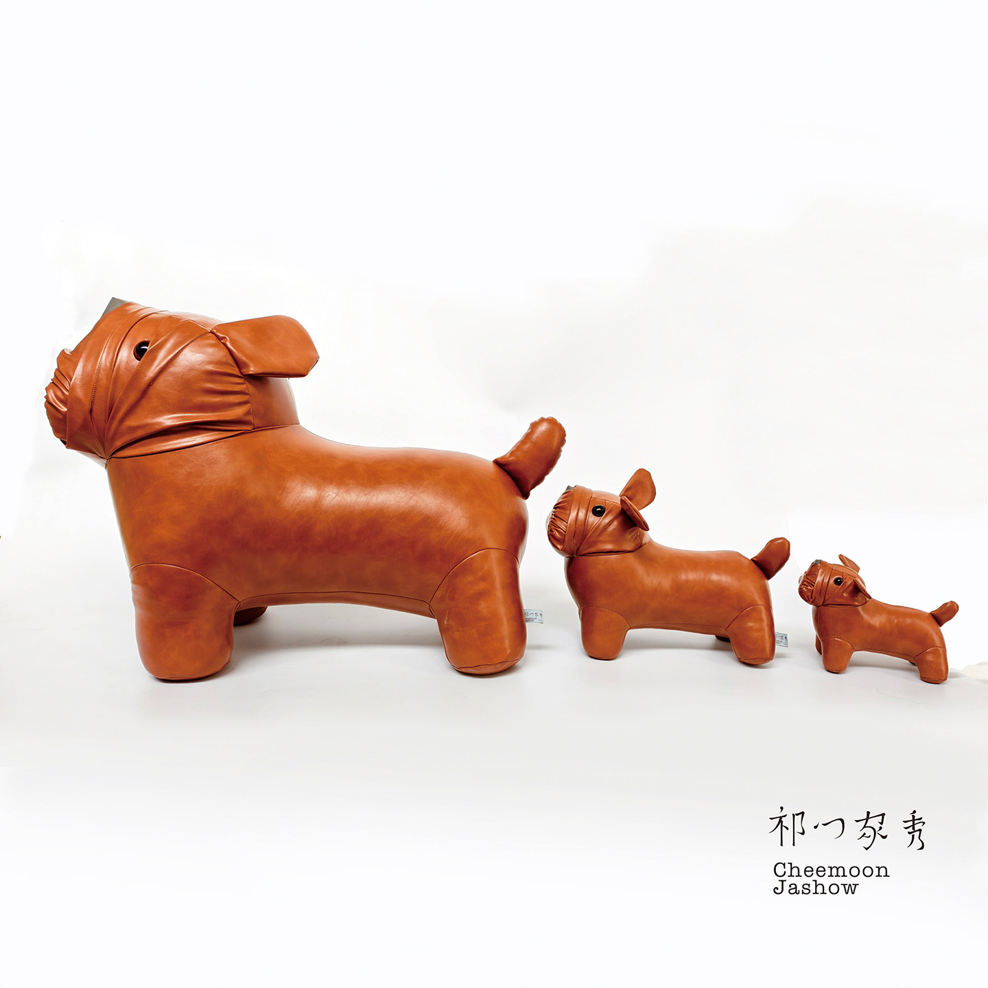 祁门家秀创意仿真手工皮质小狗摆件玩具沙皮狗玩偶丑萌公仔