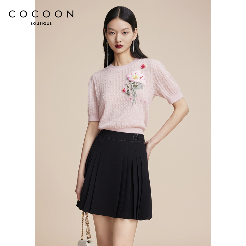商场同款花卉刺绣COCOON