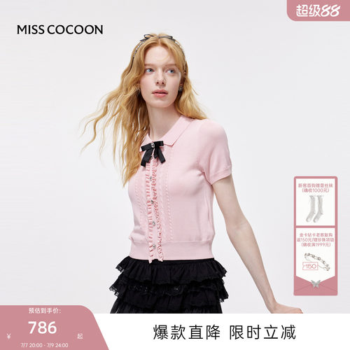 MISSCOCOON可可尼蝴蝶结针织衫
