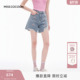 热裤 MISSCOCOON可可尼刺绣牛仔短裤 破洞休闲薄款 新款 女2025秋季