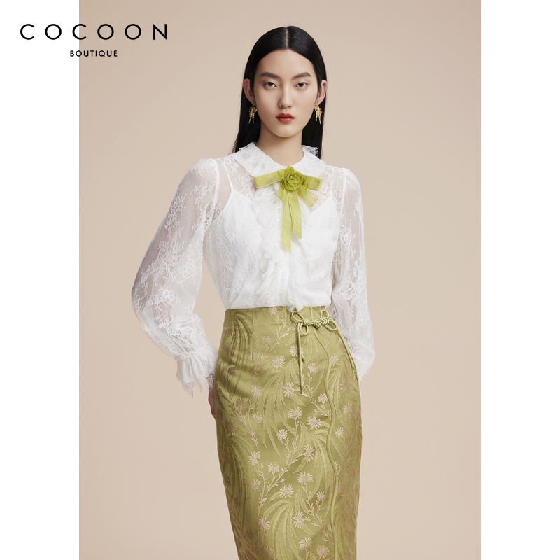 商场同款上衣COCOON蝴蝶结时尚