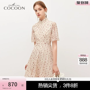 夏季 新中式 国风改良旗袍裙子 missCOCOON碎花连衣裙女2022新款