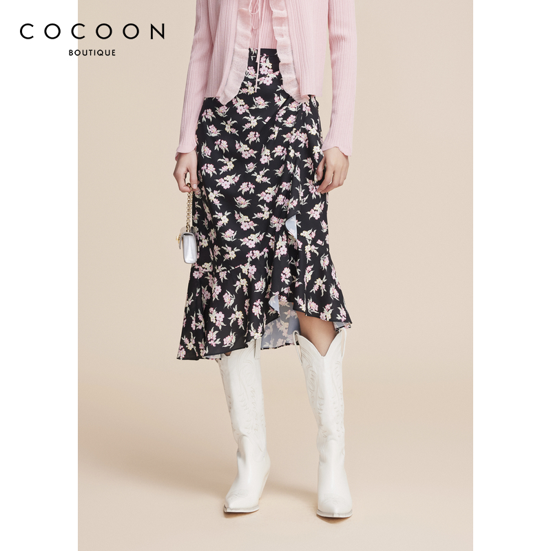 COCOON商场同款度假风小黑裙
