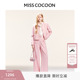 穿搭一整套休闲外套 新款 MISSCOCOON可可尼粉色小香风套装 2025秋季