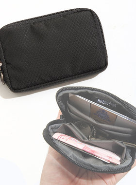 性价比高~MULTI  DILL防水手拿零钱包菱格硬币包卡包~放口袋小包