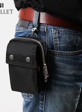 日系迷你TANKER尼龙经典百搭配饰小挂包数码相机包可穿腰带小腰包