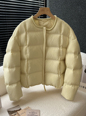 above deck圆领羽绒服女短款针织拼接百搭显瘦保暖高品质原版外套