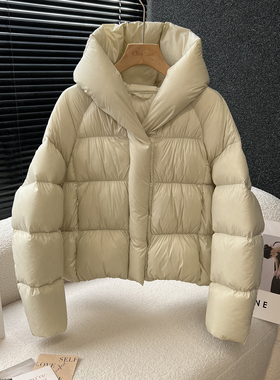 above deck云感泡芙羽绒服女短款连帽肌理感宽松爆款加厚保暖外套