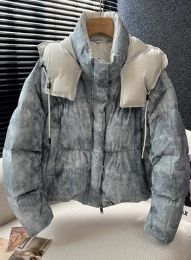 above deck设计感小众羽绒服女短款脱卸帽加厚款高端外套2025新款