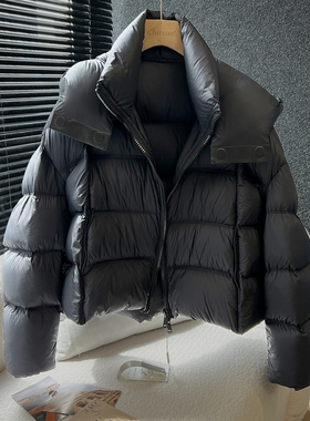 above deck短款加厚羽绒服女90白鹅绒高充绒量抗寒保暖连帽高端新