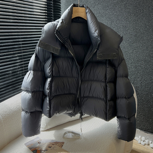 above deck短款加厚羽绒服女90白鹅绒高充绒量抗寒保暖连帽高端新