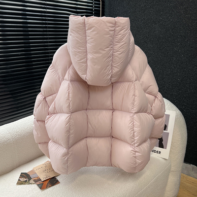 above deck高端鹅绒羽绒服女短款连帽磁吸扣加厚保暖抗寒百搭外套