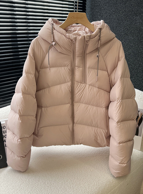 above deck新款云朵泡芙连帽羽绒服女短款双拉链原创加厚宽松女装