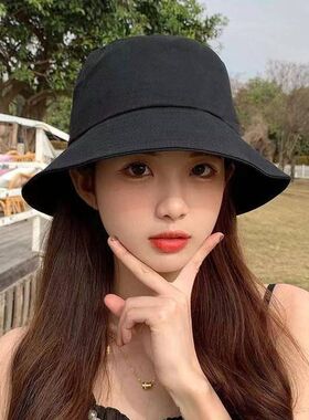 帽子女韩版百搭夏季防晒遮阳帽新款日系学生时尚潮流渔夫帽太阳帽