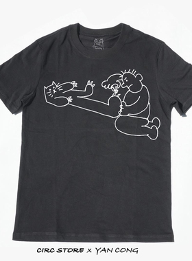 Circ Store x YAN CONG  艺术家合作款剪脚指T恤 手工印制 限量