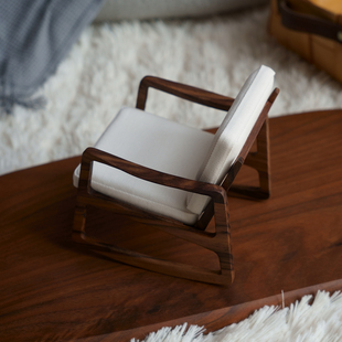 Fd120 France 設計师 Son 搖椅黑胡桃摇掎6比一尺寸