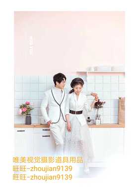 2019新款影楼实景婚纱实景影棚装修设计制作韩式婚纱实景w-6042