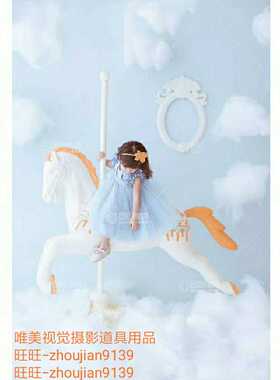 2019影楼婚纱实景制作儿童摄影棚设计新款韩式实景上门制作w-6019