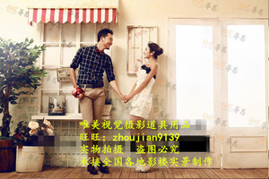新款 影楼 实景 儿童摄影棚实景制作欧韩式拍照 婚纱实景w-1832