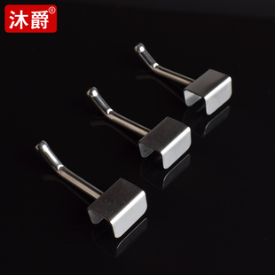 厨房不锈钢锅铲卡勾置物架配件方管挂钩1cm 刀架管座钻板架小卡勾