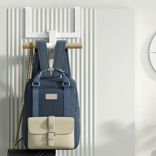 门后书包挂架卧室衣柜侧面挂包包神器多功能双层宿舍双肩包收纳架