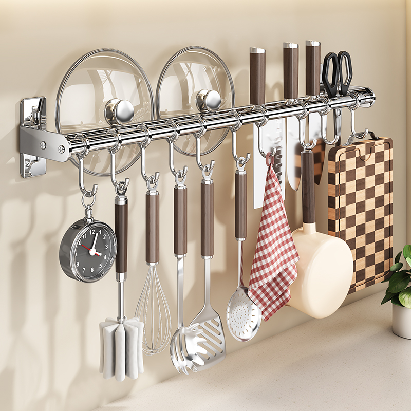 304不锈钢活动挂钩架免打孔