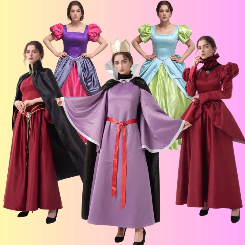 后妈茶话会演出服长发白雪公主灰姑娘姐妹继母王后女巫服装出租