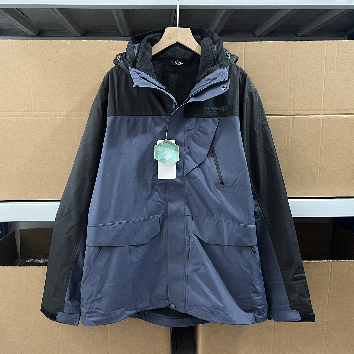 探路者冲锋衣男士秋冬户外防水