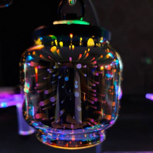 露营LED动感3D烟花灯罩通用