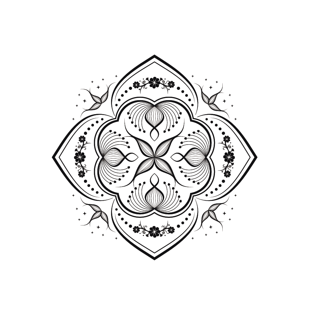 对称花纹图案原创矢量图商用图案