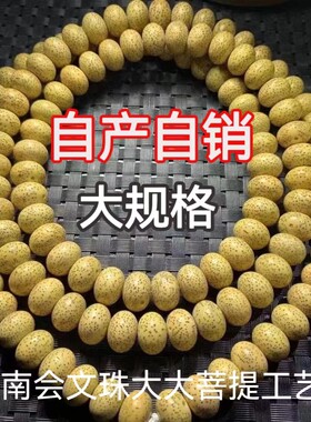 海南元宝籽星月菩提子手串大规格尺寸玄月算盘苹果珠男女项链念珠