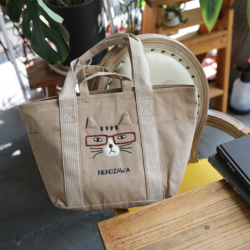 多用途大托特包 可手提 可单肩 出口日本原单正品小猫布艺手拎包,箱包皮具/热销女包/男包,托特包,淘宝优惠券,粉丝福利购,淘宝优惠卷