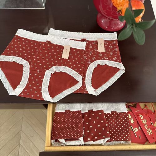 小兰裙安可拉红蕾丝petite内裤