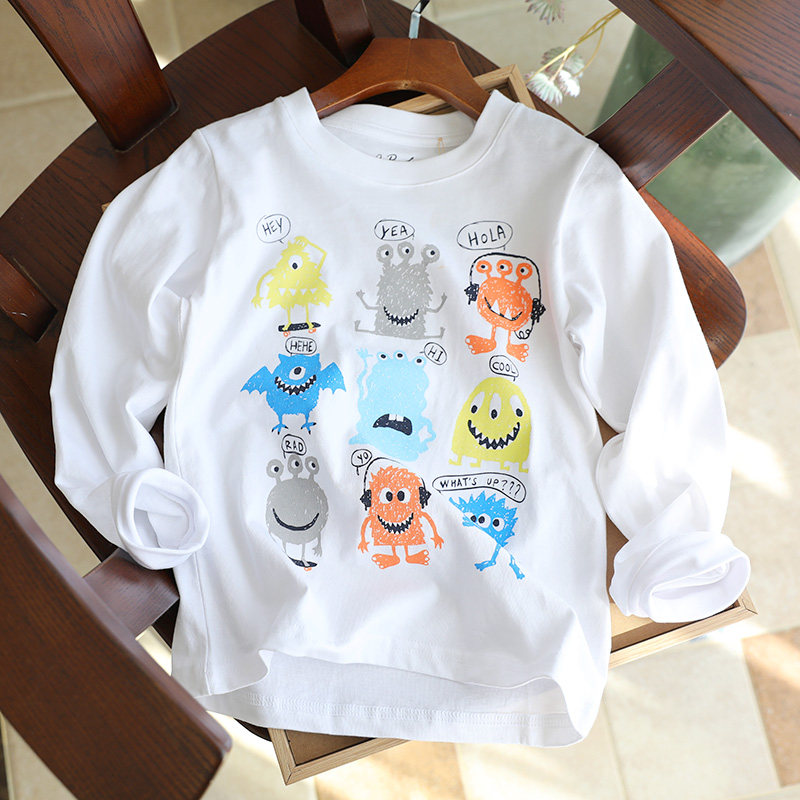 小怪兽联名！Q萌万能搭 软糯纯棉 男童长袖T恤儿童装打底衫中大童